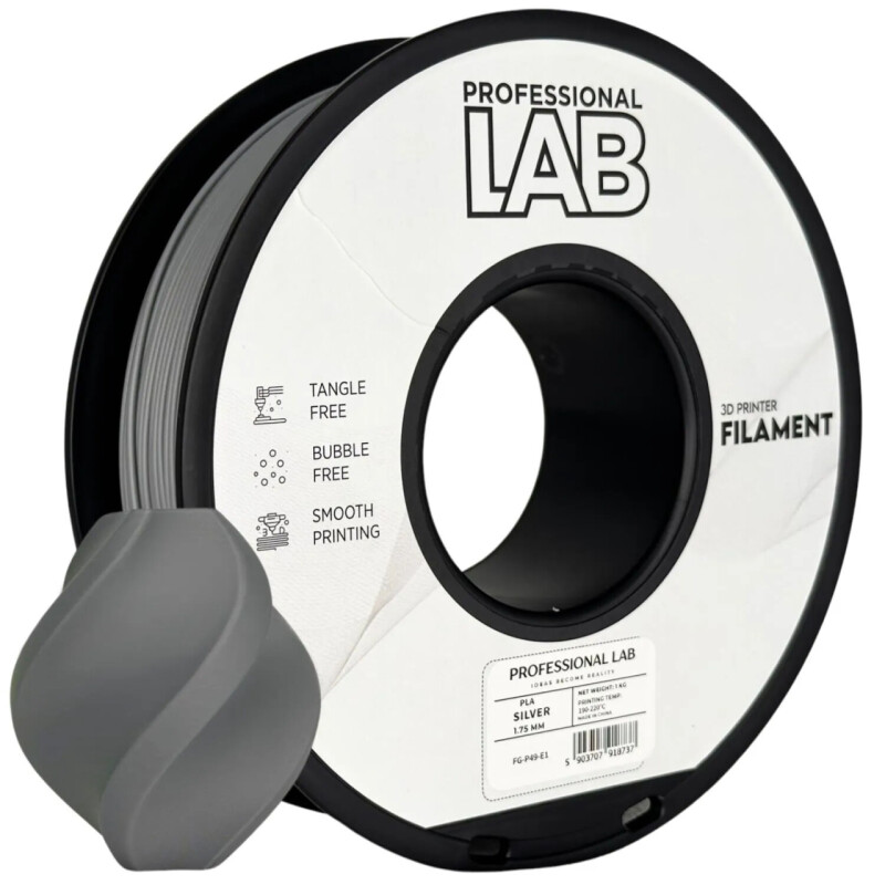 Professional Lab - PLA Filament - Stříbrný (1,75 mm, 1 kg)